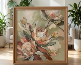 オーストラリア原産の植物をモチーフにしたウォールアートプリント、植物の野草イラスト、ヴィンテージガーデンデコレーション、素朴な自然ポスター、デジタルダウンロード