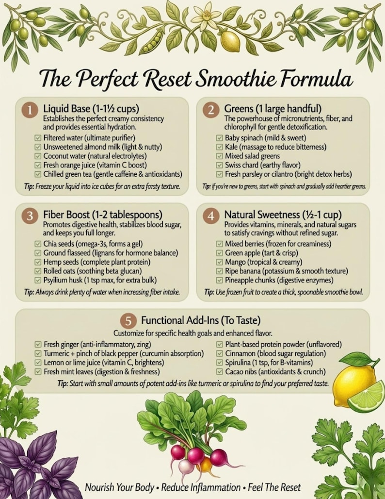 7 Day Plant Based Meal Plan Anti Inflammatory Diet, Vegan Reset Guide ...