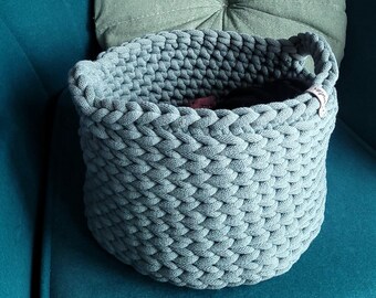 Bathroom Cosmetics Organizer, Durable Cotton Rope Basket for Home Deco, Multiuse Storage, 44 colors!