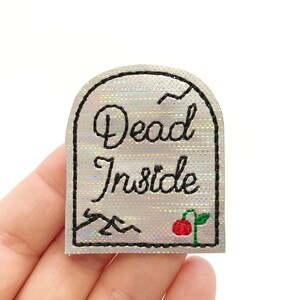 Tombstone Felties | Dead inside felties | Halloween felties | witch felties | glitter felties | Felt applique | UNCUT | (set of 4)