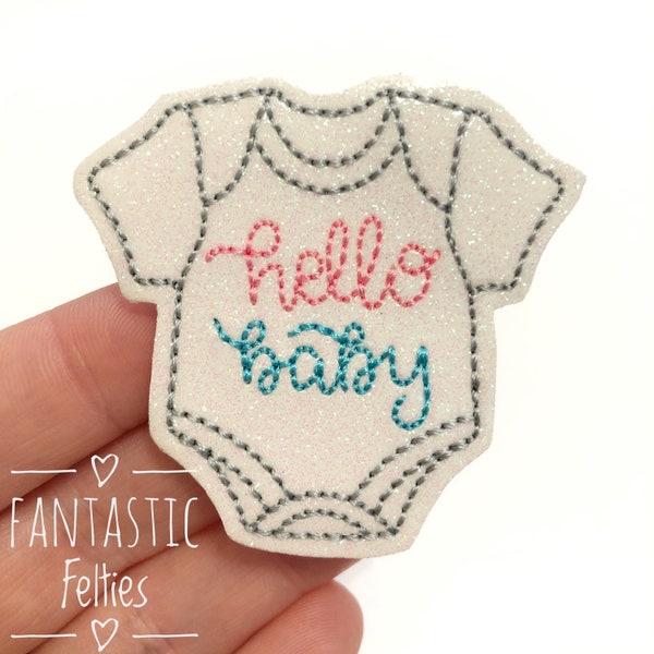 Hello Baby Felties | UNCUT | EXCLUSIVE | NICU felties | medical Feltie | newborn felties | nurse felties | (set of 4)