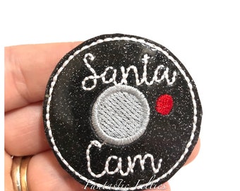 Santa Camera felties | santa Felties | Christmas Feltie | Felt applique | Embroidered Felt | UNCUT | (set of 4)