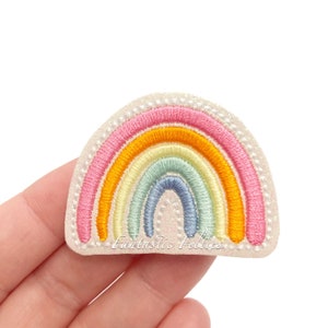 Rainbow Felties | Spring Rainbow felties | spring felties | summer felties | Felt applique | Embroidered Felt | UNCUT | (set of 4)