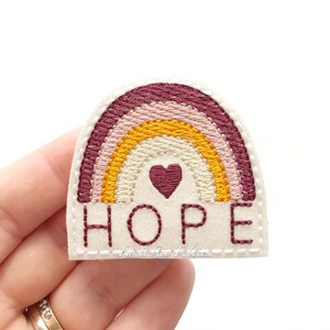 Rainbow Felties | hope Rainbow felties | hope felties | glitter felties | Felt applique | Embroidered Felt | UNCUT | (set of 4)