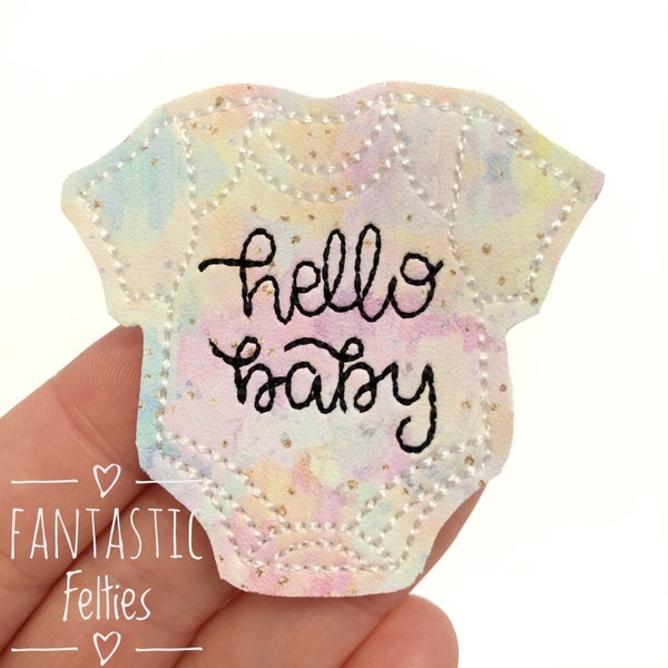 Hello Baby Felties | UNCUT | EXCLUSIVE | NICU felties | medical Feltie | newborn felties | nurse felties | (set of 4)