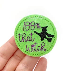 100 percent witch Feltie | EXCLUSIVE | Witch felties | Halloween felties | total witch felties | Glitter felties | UNCUT | set of 4