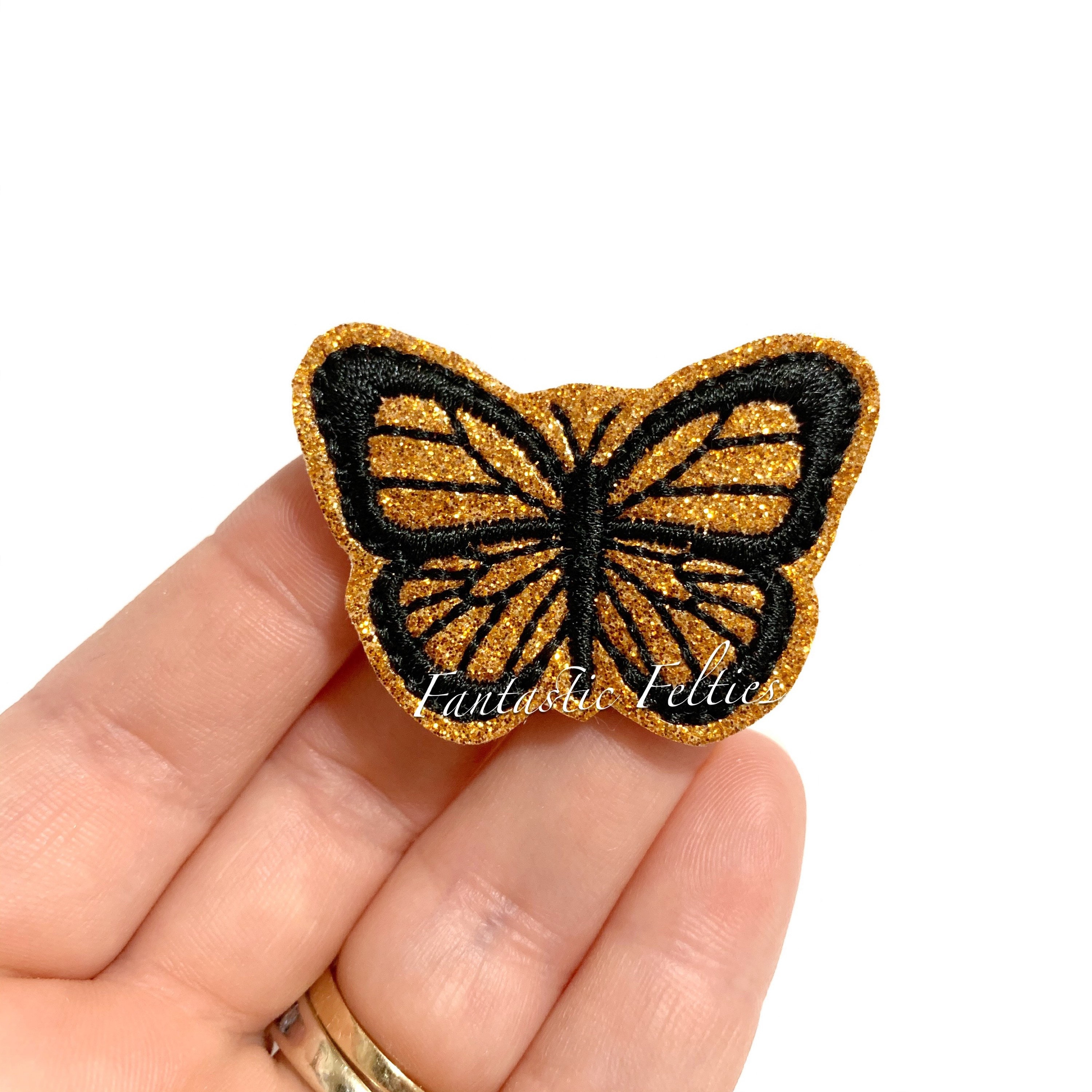 Felt Fly Butterfly Felties | Monarch Butterfly Felties | Glitter Felties ...