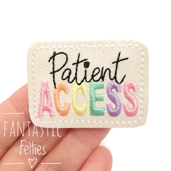 Patient access Felties | UNCUT | EXCLUSIVE | nurse felties | medical Feltie | tech felties | hospital felties | (set of 4)