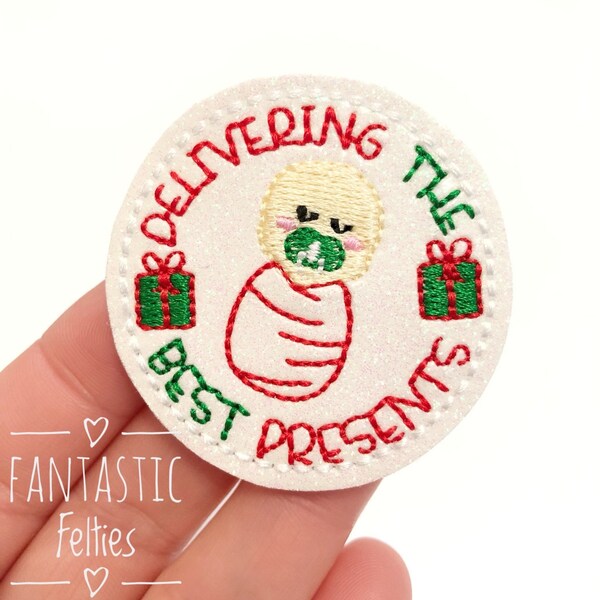 Delivering the best presents Felties | UNCUT | EXCLUSIVE | L&D felties | medical Feltie | newborn felties | Christmas felties | set of 4