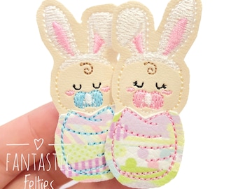 Felpudos para bebé de Pascua / Felpudos para bebé envuelto / Felpudos para bebé burrito / Felpudos para bebé conejito de Pascua / Felpudos para bebé recién nacido / SIN CORTAR / (juego de 4)