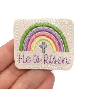 Easter Rainbow Felties | EXCLUSIVE | Pastel Rainbow felties | Risen rainbow felties | glitter felties | Faith Felties | UNCUT | (set of 4)