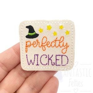 Perfectly Wicked Feltie | EXCLUSIVE | Witch felties | Halloween felties | wicked witch felties | Glitter felties | UNCUT | set of 4