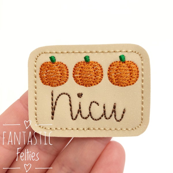 NICU pumpkin felties | UNCUT | fall nicu felties | baby felties | medical Feltie | Pediatric felties | fall felties | set of 4