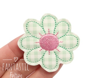 Mint Daisy Felties | flower felties | spring felties | daisy flower feltie | summer Felties | mint daisy flower feltie | UNCUT | set of 4