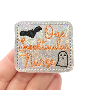Spooktacular nurse Felties | EXCLUSIVE | Halloween felties | witch felties | glitter felties | Felt applique | UNCUT | (set of 4)