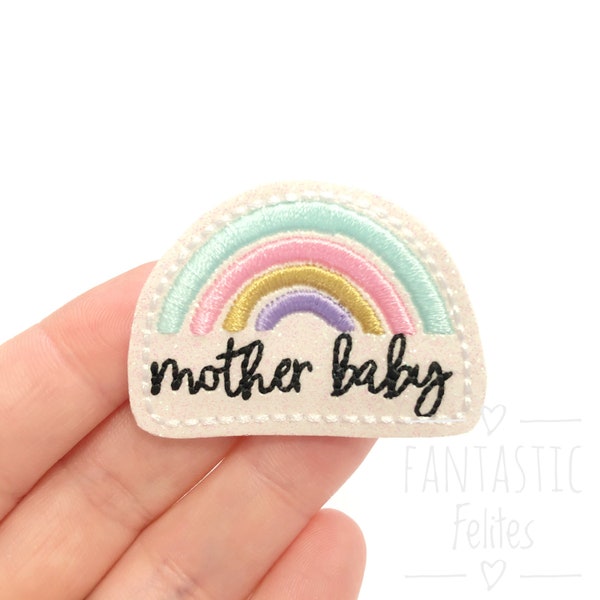 Mother baby nurse Felties | UNCUT | Rainbow nurse felties | baby felties | medical Feltie | Nurse felties | baby felties | (set of 4)
