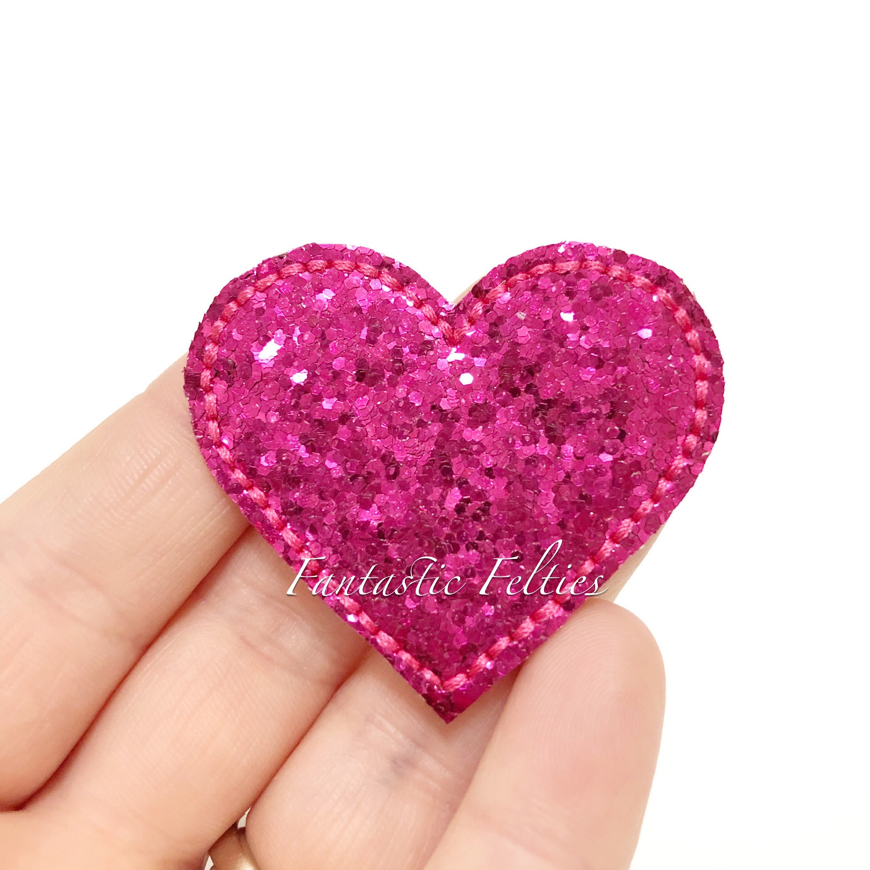 ❤️のすけ❤️フィエルテ 3点 Hot Pink Heart Felties | Valentines Felties | Heart Felties