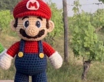Mario Bros Amigurumi Crochet Pattern PDF – Cute Mario Bros – Beginner Friendly – Fantasy Toy – Instant Downloaded | English&French PDF