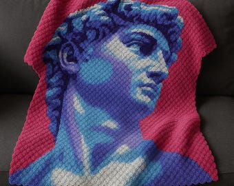 Crochet artistic blanket pattern – PDF – textile art blanket