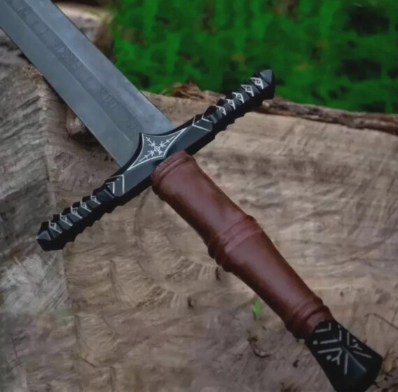 Handmade Medieval Long Sword | Viking Fantasy Steel Sword with Scabbard Gift for everyone
