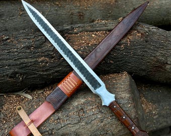 Hand Forged Carbon Steel Blade Roman Gladius Sword| Medieval Sword Camping Personalized  Gift
