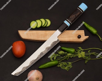 Hand-Forged Japanese Chef Knife | Custom Wa-Handle Kitchen Knife |High Carbon Steel Gyuto Style