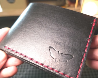 Full Grain Leather Bi Fold Wallet Handmade | Vegetable Tanned | Minimalist Mens Wallet | Gift for Him