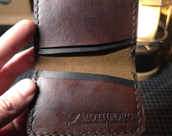 Minimalist Leather Card Holder Handmade | Full Grain Vegetable Tanned Wallet | Slim EDC Wallet | Gift for Men