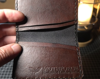 Handmade Full Grain Leather Card Holder Wallet | Vegetable Tanned Minimalist Wallet | Slim Front Pocket Card Wallet | EDC Gift for Him