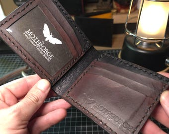 Artisan Leather Wallet | Handmade Full Grain Bi Fold Wallet | Vegetable Tanned Leather | Minimalist EDC Wallet