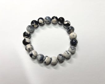 Dendritic Agate Bracelet/ Natural Gemstone/ Elegant Minimalist Jewelry/ Gift for Her