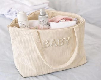 New Baby Gender Neutral Large Tote Shoulder Bag New Mum To Be Baby Shower Gender Reveal Midwife Notes Hospital Bag Nappy Diaper Stroller Bag