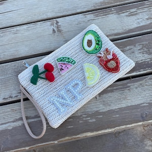 Design your own beaded clutch bag straw wicker cross body bag custom bag gift for her teenager daughter sister friend 14th 15th 16th 18th