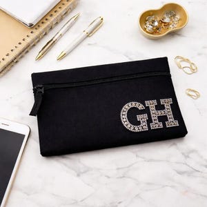 Personalisierte Patch Zip Federmäppchen Stiftebeutel Make-up Tasche Reisepass Inhaber Gepäck Organizer Make-up Pinsel Haar Zubehör Tascheneinsatz