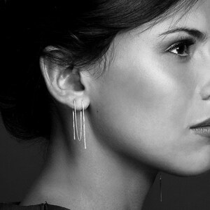 Titanium threader earrings top