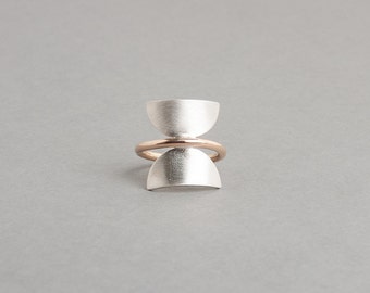 Mondring, Metallmischschmuck, Beste Freundin Geschenk, Jubiläumsgeschenk, Statement Schmuck, Phase Ring | Voyager Collection von Haley Lebeuf