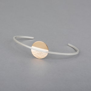 Sterling silver and hammered gold cuff, bracelet, lightweight,  mixed metal, gift for her, Tour Bracelet |  Tejas Collection by Haley Lebeuf