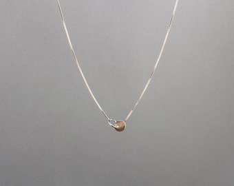 Front clasp, chain choker, two tone, sterling and 14k gold, celestial jewelry, space, Neptune Necklace|Voyager Collection from Haley Lebeuf