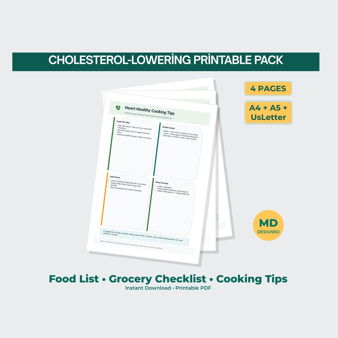 Printable Cholesterol Chart.pdf Cholesterol Lowering Food List Printable | LDL Foods Chart | Heart ...