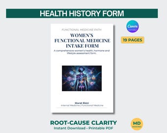 Formulario de admisión a Medicina Funcional para Mujeres / Cuestionario de Historial de Salud Hormonal (PDF)
