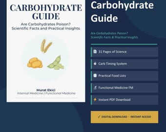 Guía de carbohidratos (PDF) / Lista de alimentos y tiempos de carga glucémica / Tabla nutricional de azúcar en sangre