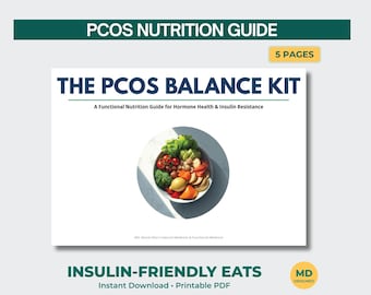 Lista de alimentos y plan de dieta para SOP (imprimible) / Kit de equilibrio hormonal de resistencia a la insulina (PDF)