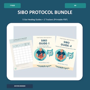 Kit de guérison intestinale SIBO PDF | Protocole en 5 parties contre le SII et la santé digestive | Docteur écrit