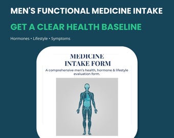 Formulario de admisión de medicina funcional masculina / Evaluación integral del historial médico (PDF)