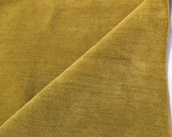 Mustard Gold Velvet Area Rug, Modern Minimalist Living Room Carpet