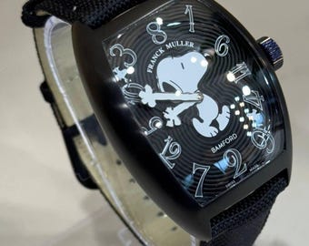 Vintage Franck Muller Automatic Movement Crazy Hours Black Dial Black Leather Strap Men's Wrist Watch | Watch For Men