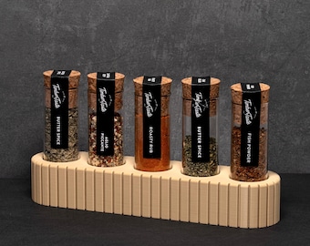 SPICEA - TimberTaste Spice Holders (5-10 pieces) - Kitchen, Organizer, Decor