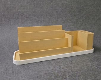Desk Organizer || Pen Holder, Note/Paper Holder, Organizer, Table, Pen Box, Note Box, Office Storage, Gift for Business