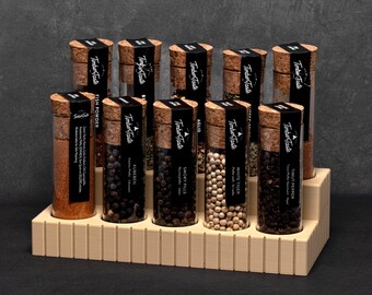 SPICEA - TimberTaste Spice Holders (5-10 pieces) - Kitchen, Organizer, Decor