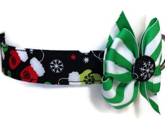 Christmas Mittens Holiday Dog Cat Collar ALL SIZES